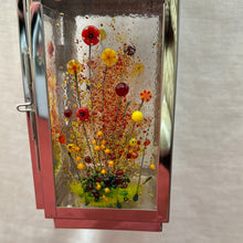 Load image into Gallery viewer, Small Lantern Red, Orange and Yellow Flower Lantern.