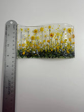 Load image into Gallery viewer, Handcrafted Pretty Fused Glass Yellow and White Flower wave