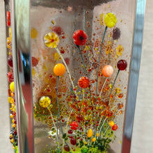 Load image into Gallery viewer, Small Lantern Red, Orange and Yellow Flower Lantern.
