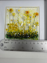 Load image into Gallery viewer, White and Yellow picture in a white frame.
