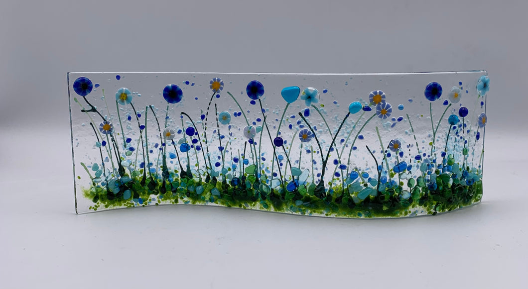 Handcrafted Blue Flower Wave
