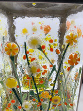 Load image into Gallery viewer, Small Lantern Red, Orange and Yellow Flower Lantern.
